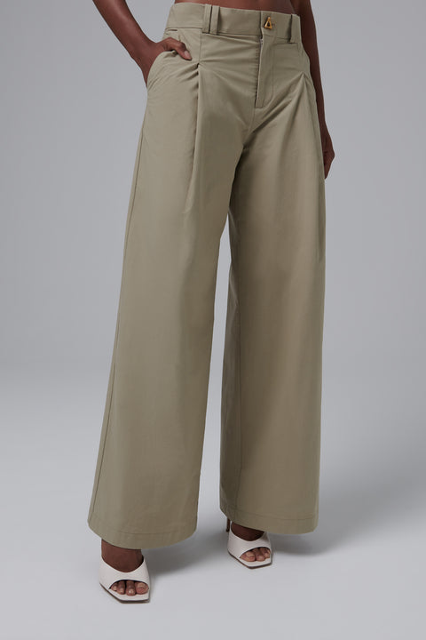 Green Wellen Wide Leg Pants