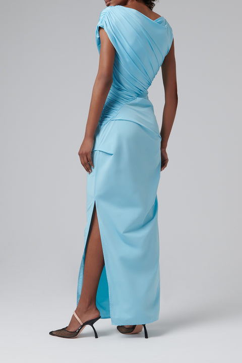 Blue Kaya Midi Dress