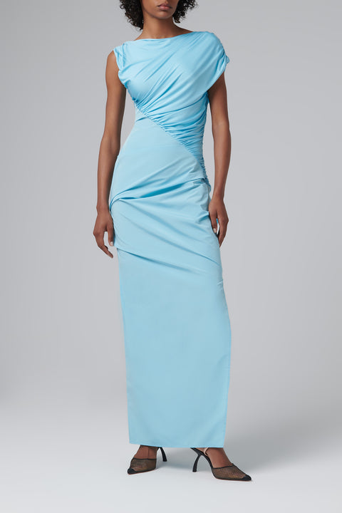 Blue Kaya Midi Dress