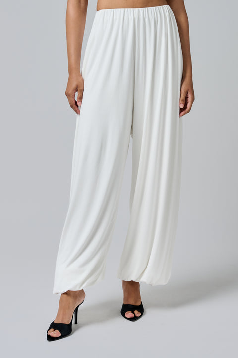 White Olive Balloon Pant