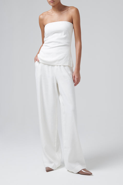 White Dorian Wide Leg Pants