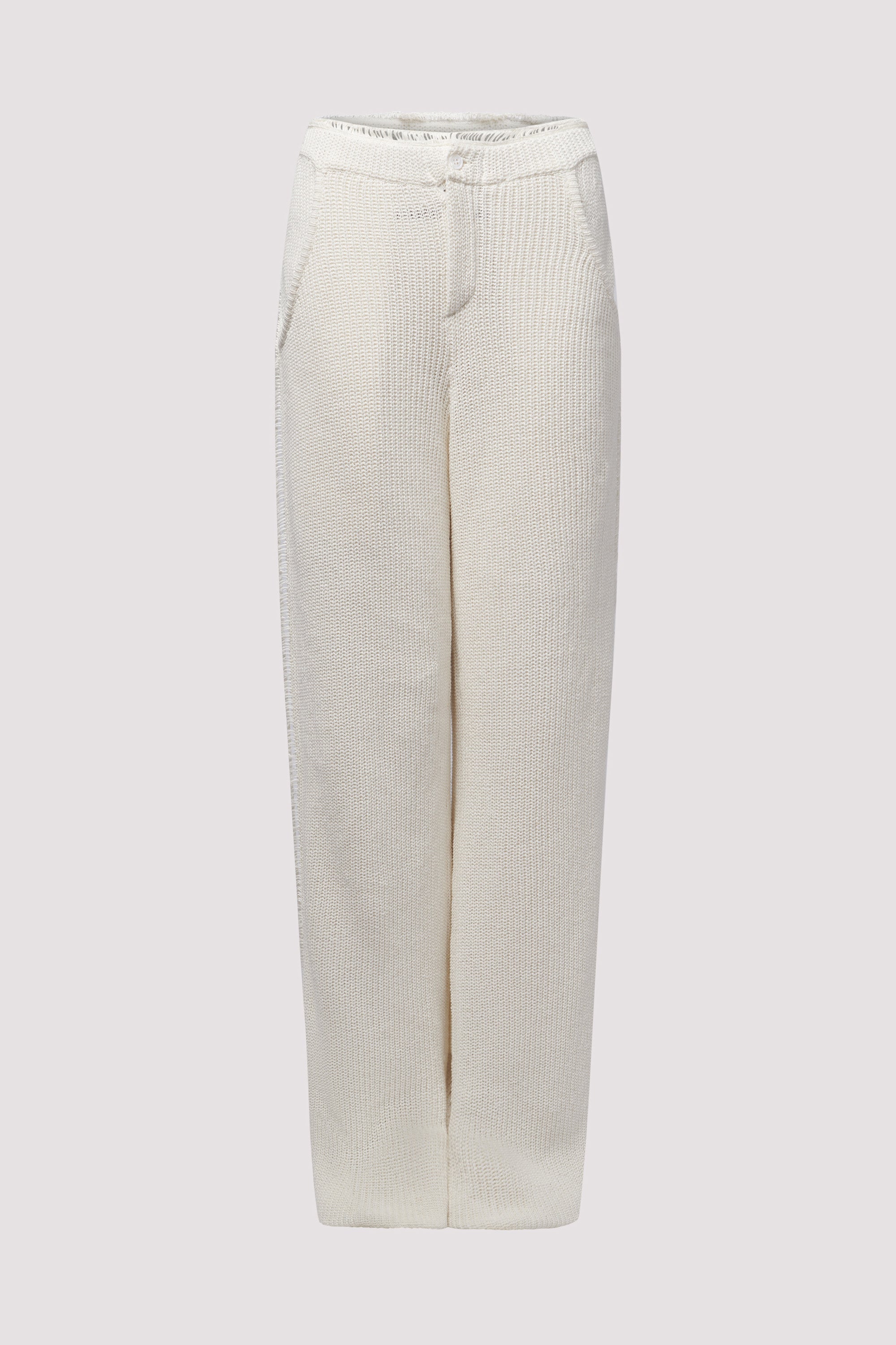 Aya Muse White Mello Knit Pants