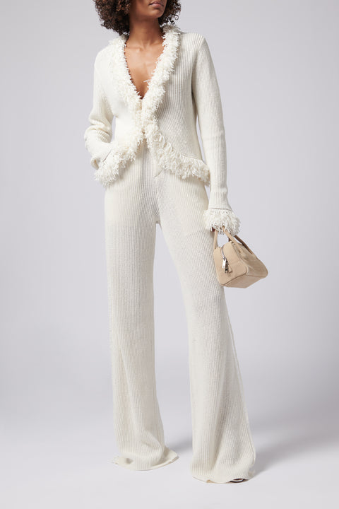 White Mello Knit Pants