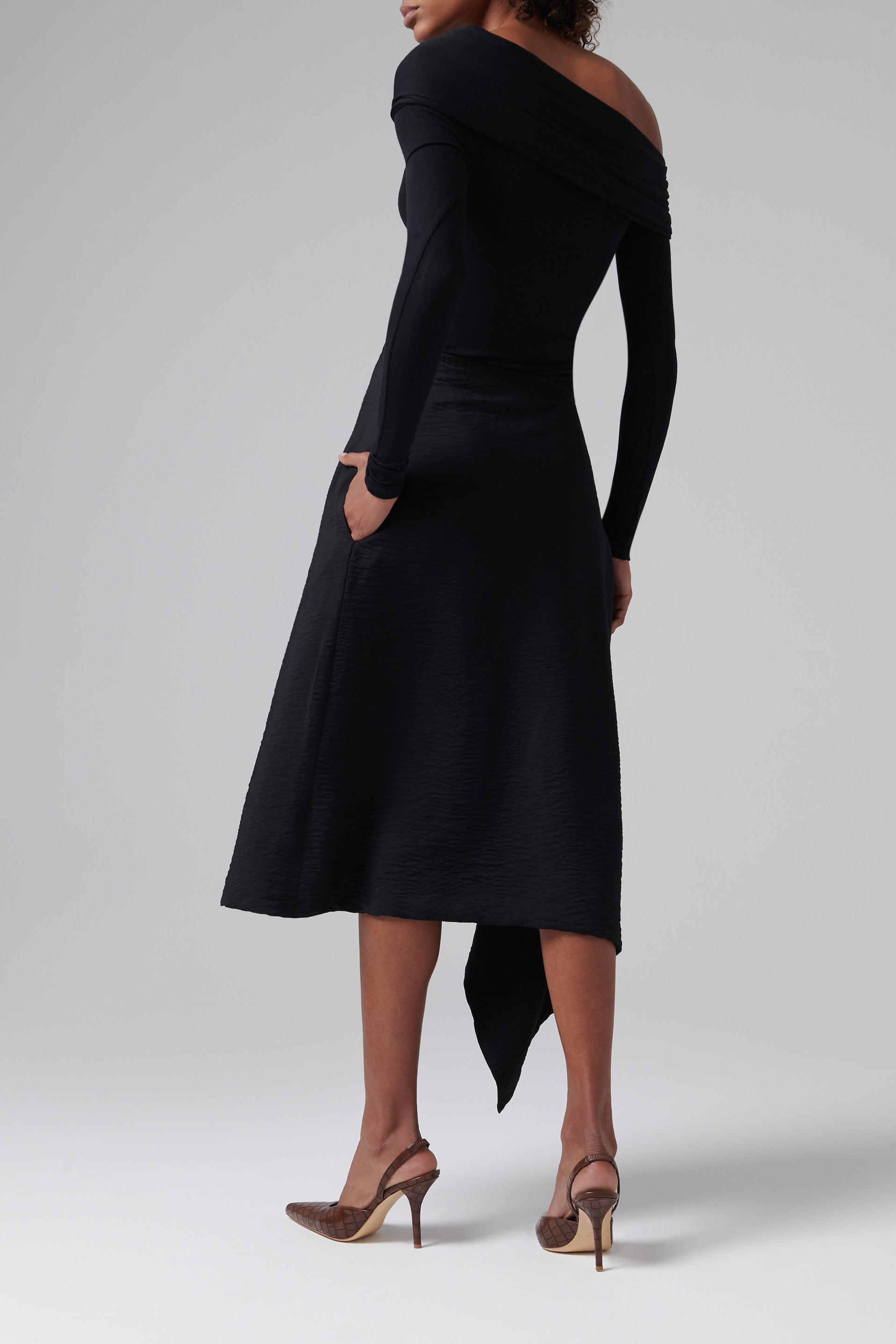The Line By K Black Vasco Midi Dress The Line By K Black Vasco Midi Dress