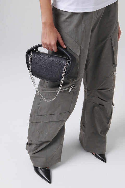 Black Baby Cush Leather Mini Bag