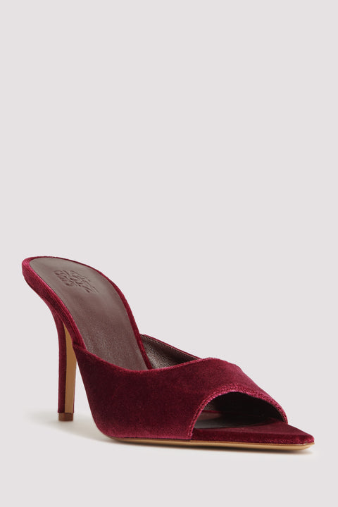 Burgundy Perni 85 Velvet High-Heel Sandals
