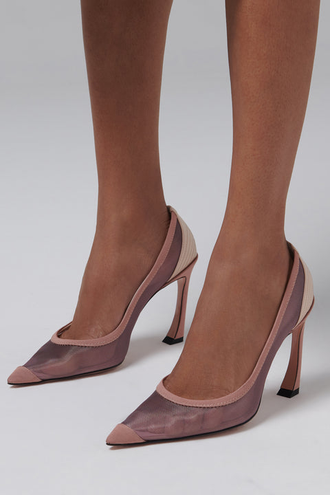 Beige Avangarda 85 High-Heel Pumps