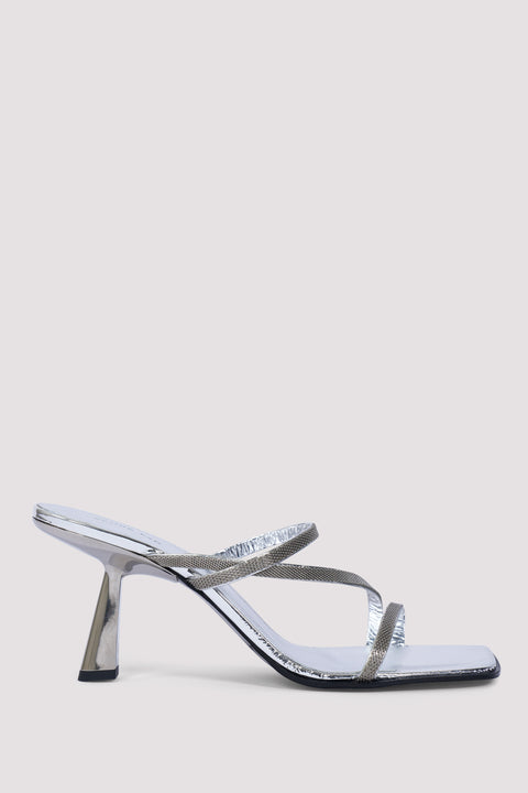 Metallic Silver Bella 60 Sandals