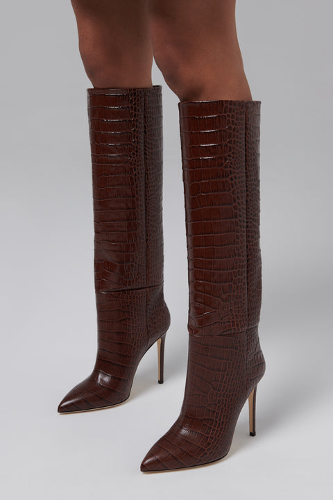 Brown 105 Stiletto Heel Boots