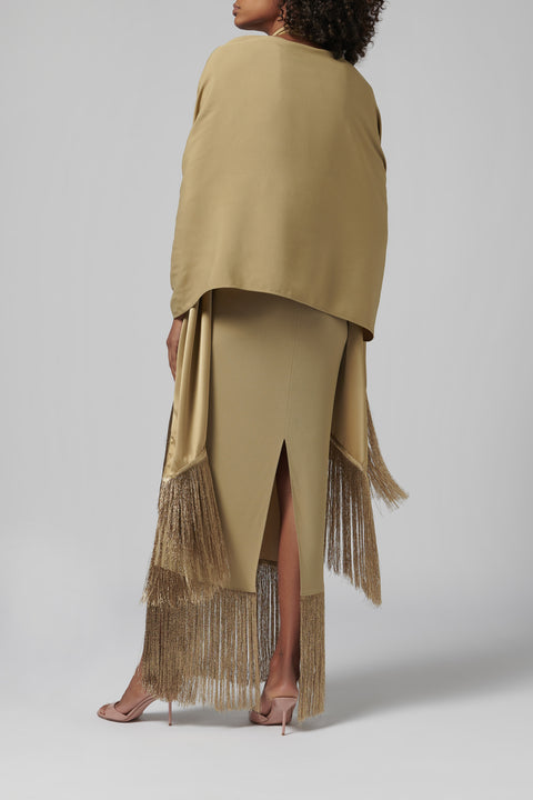 Green Zizi Crepe Stole