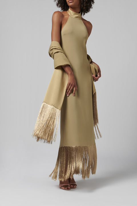 Green Zizi Crepe Stole