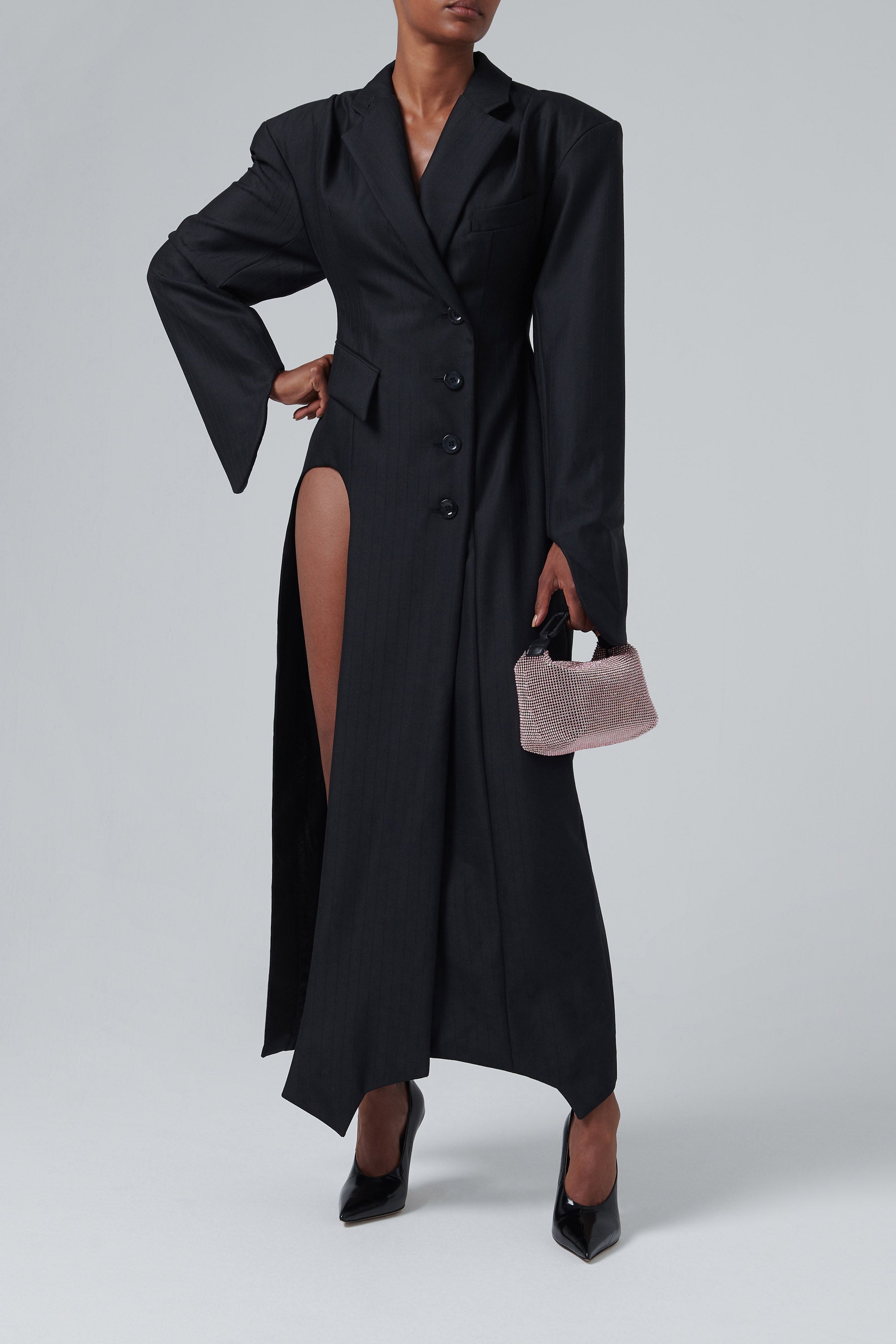SRVC Black Inverse Tailored Coat Black / (FR)38 SRVC Black Inverse Tailored Coat Black / (FR)38