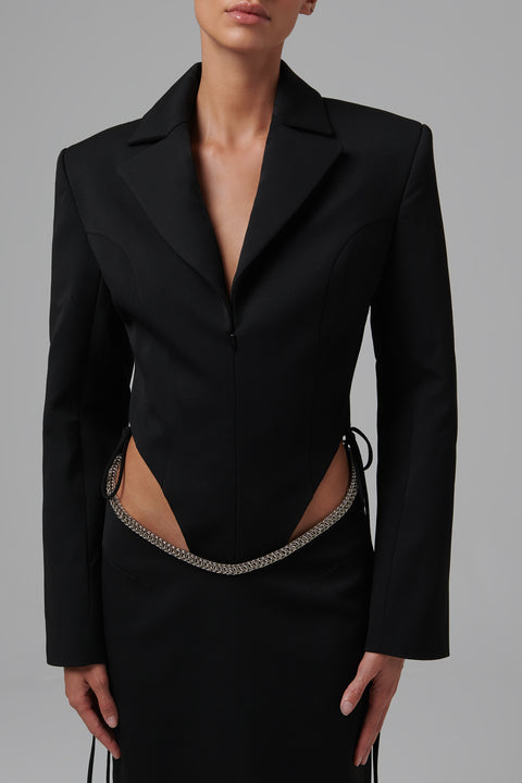 Black Blazer Bodysuit