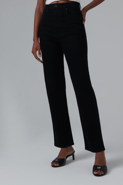 Black London Straight Leg Jeans