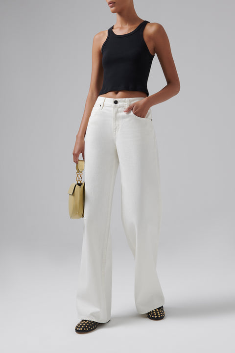 Black Cotton Tank Top