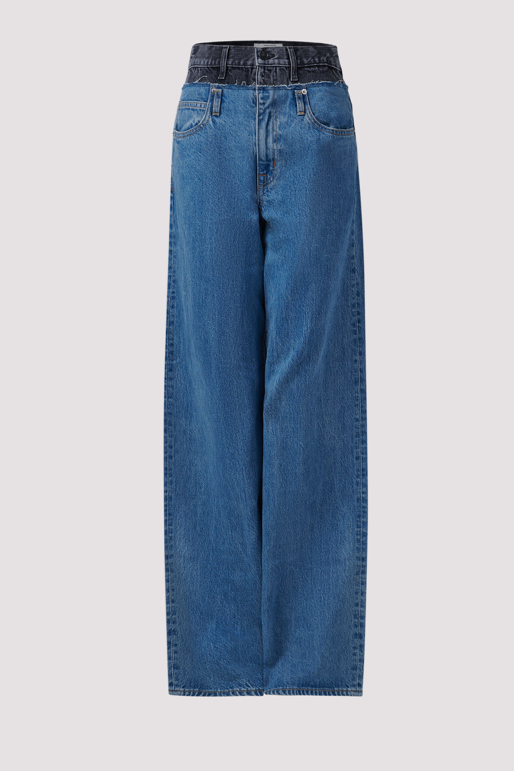 SLVRLAKE Blue Eva Double Wastband Jeans