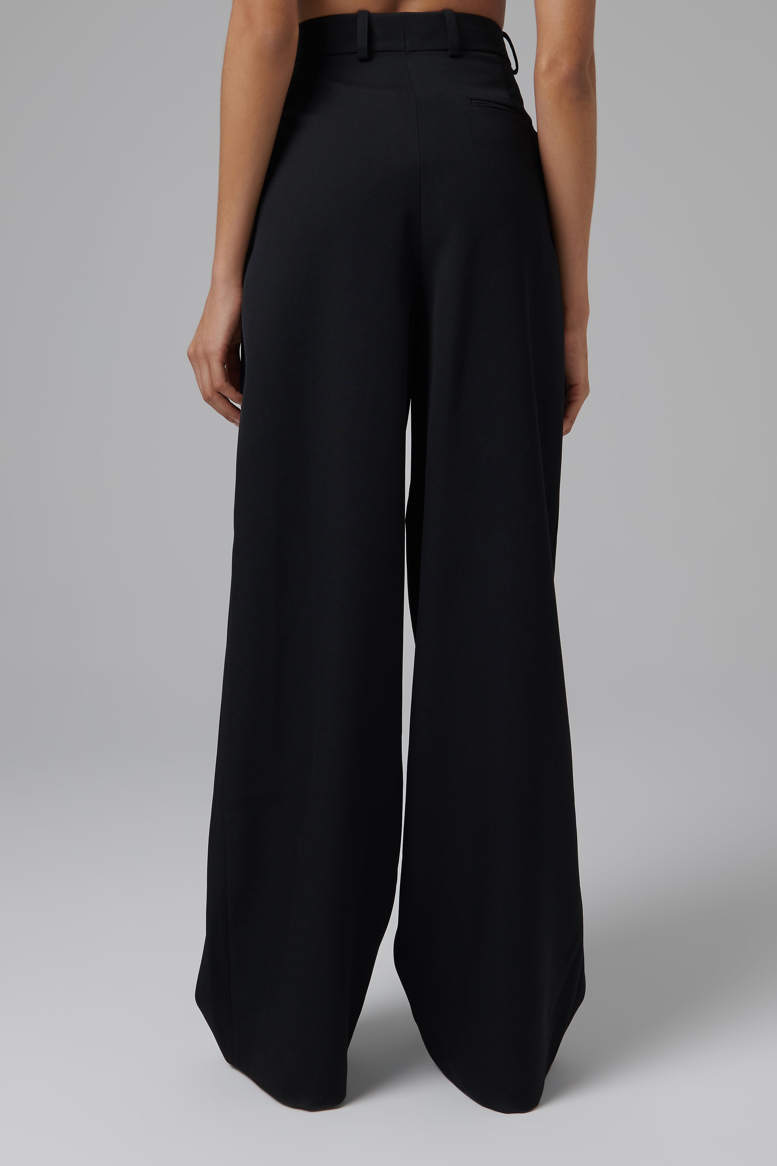 High Waisted Wide Leg Dress Pants Botter Black Slit Wide-Leg Pants High Waisted Wide Leg Dress Pants Botter Black Slit Wide-Leg Pants