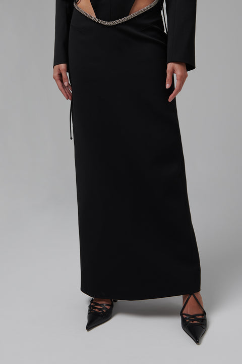 Black Chain Maxi Skirt