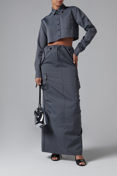 Long Sleeve Cropped Shirt