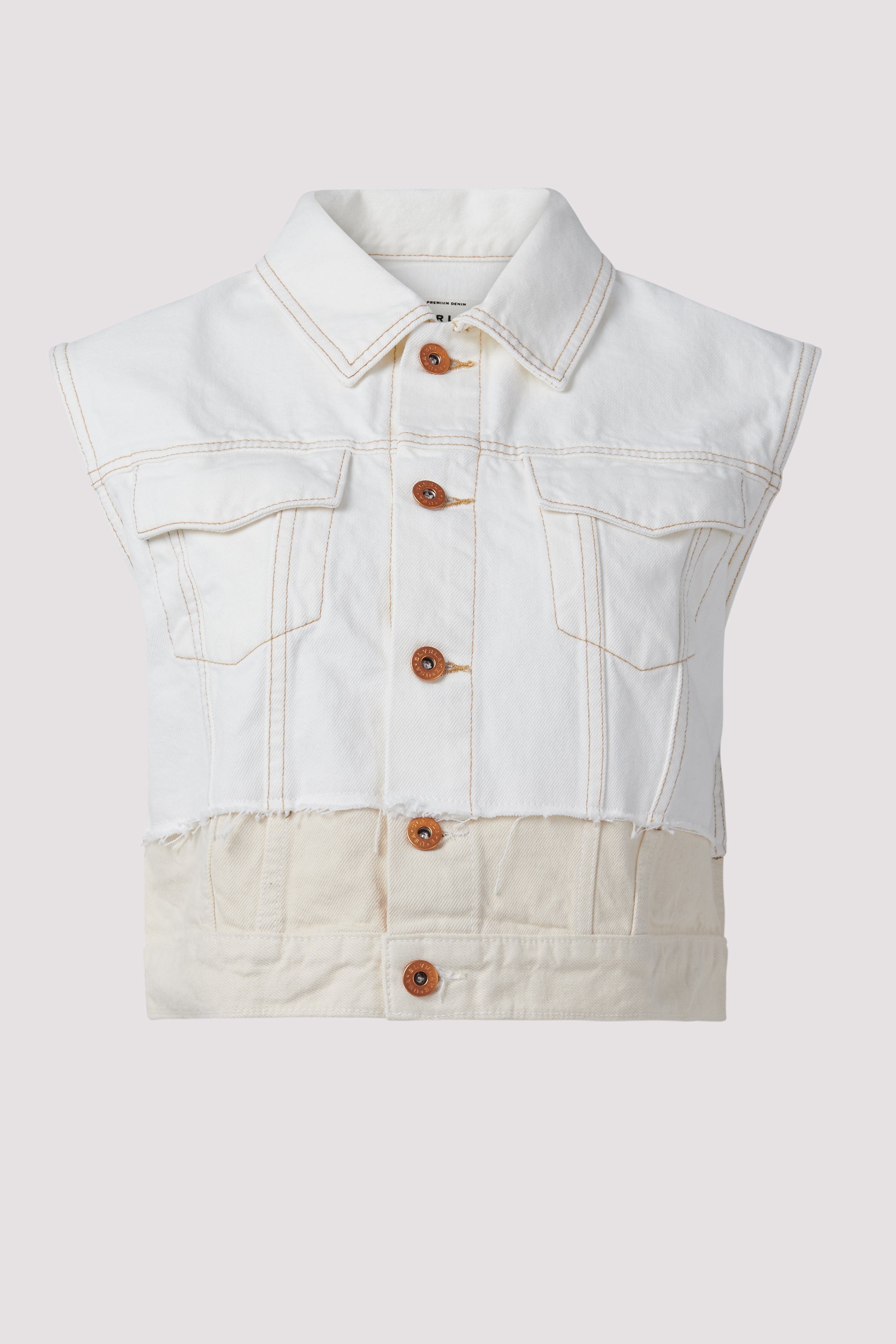 SLVRLAKE White Caroline Trucker Denim Vest
