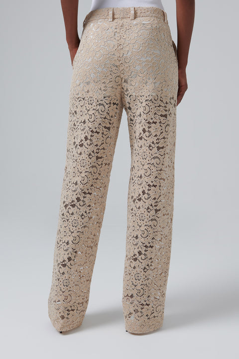 Beige Lace Pants