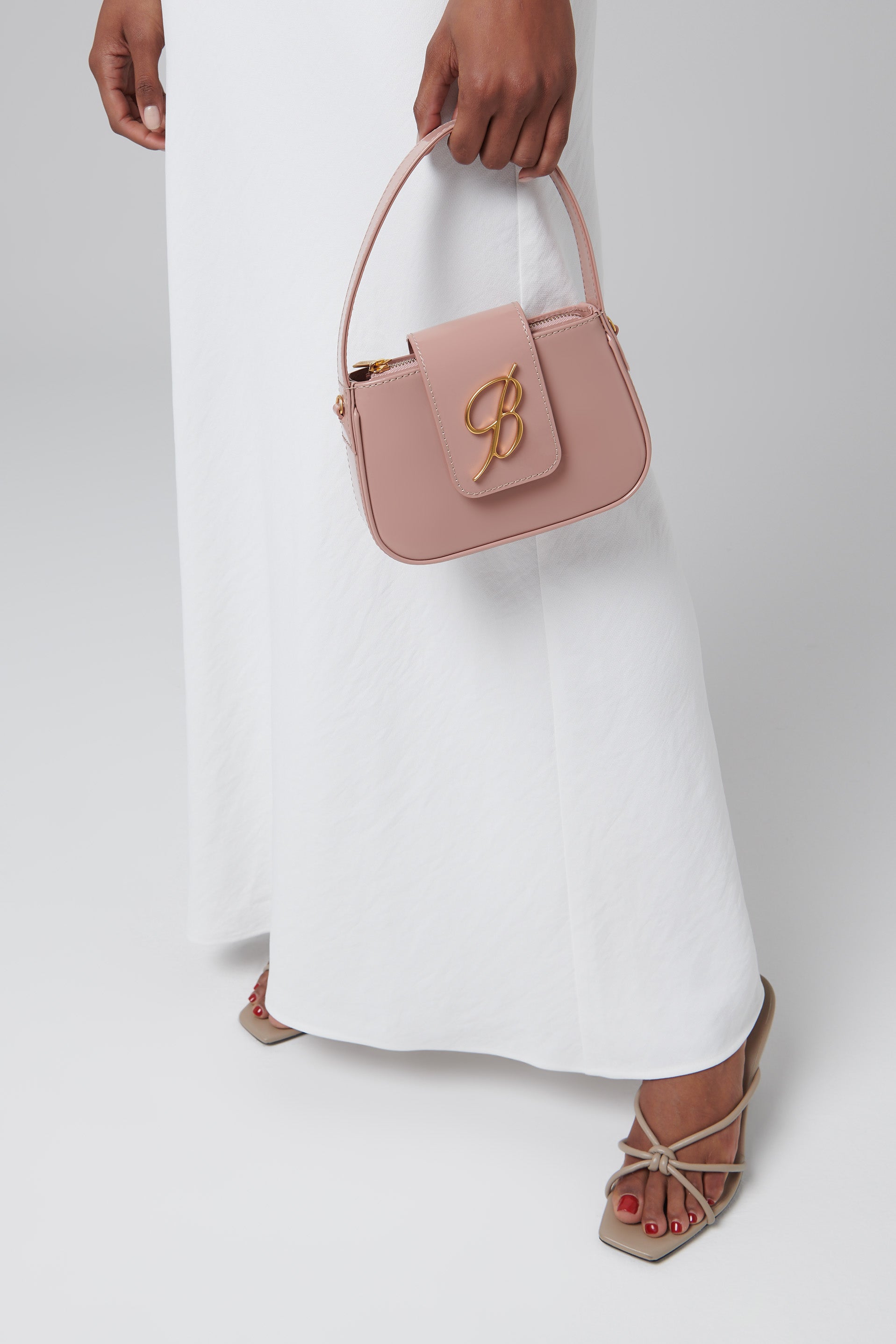 Y2Kテイスト【Blumarine】ブルマリン レザー ミニトートバッグ Blumarine Pink Leather Mini Bag - Fabric of Society