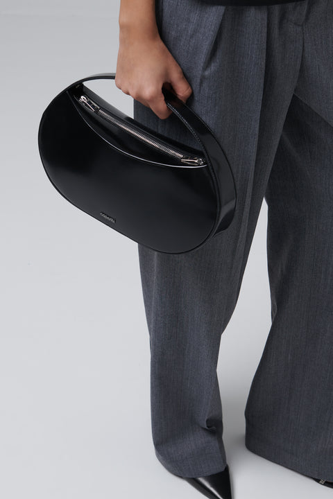 Black Sound Leather Swipe Bag