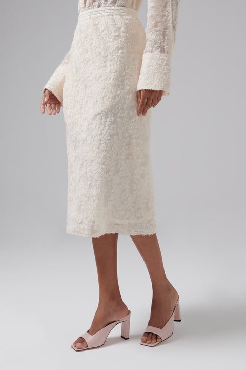 White Slip Midi Skirt