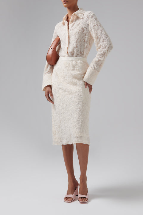 White Slip Midi Skirt