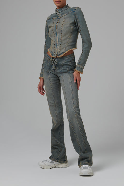Blue Lara Laced Jeans