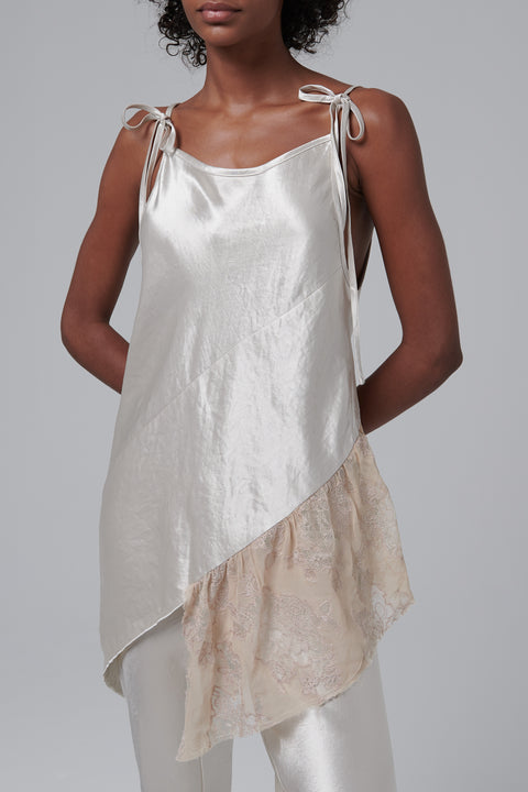 Beige Bias Slip Top
