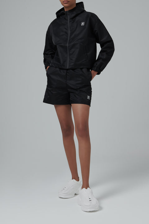 Black Running Woman Nylon Shorts