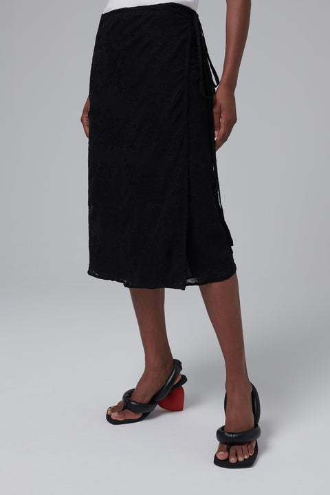 Black Wrap Skirt