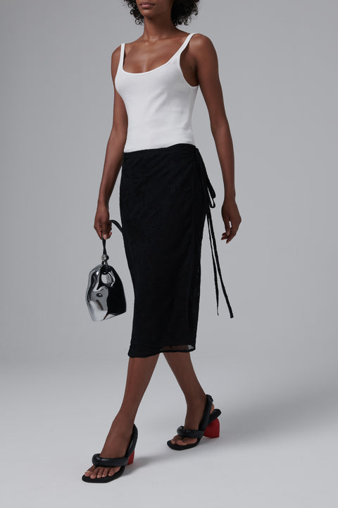Black Wrap Skirt