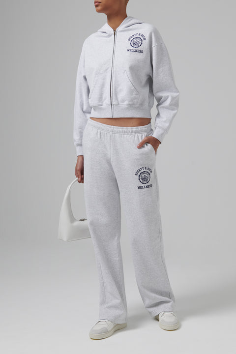 Grey Emblem Straight Leg Sweatpant