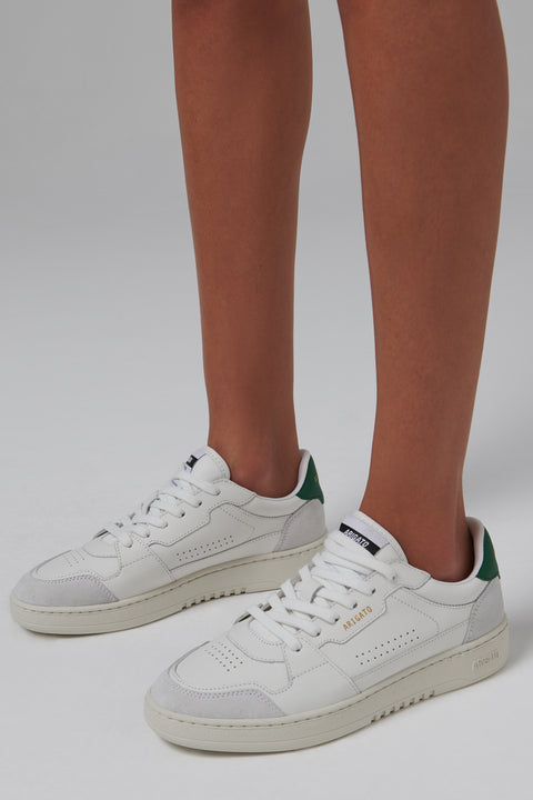 White and Green Dice Lo Sneakers
