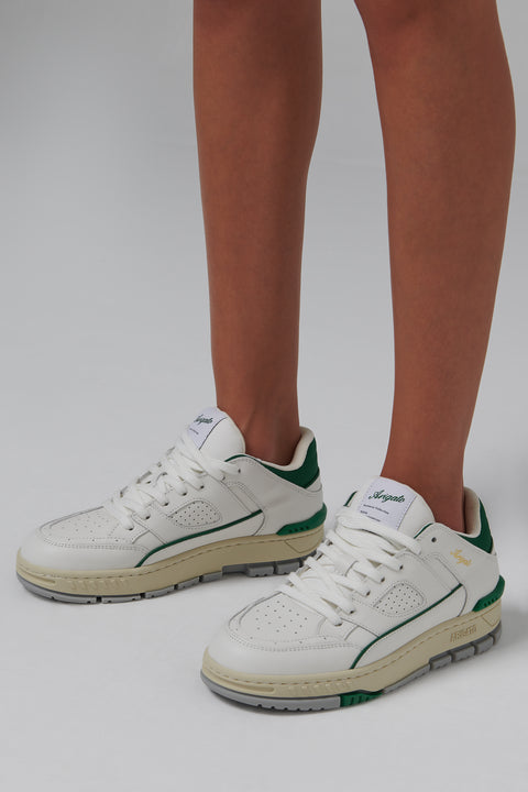 White and Green Area Lo Sneakers