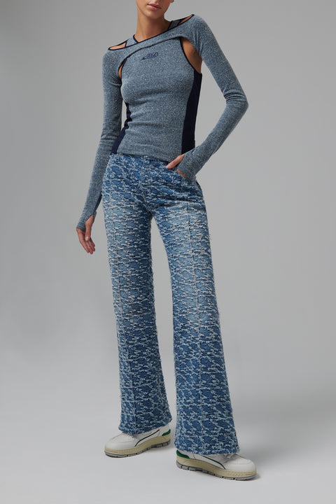 White and Green Area Lo Sneakers