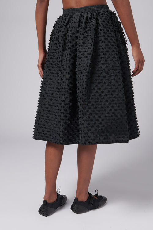 Cecilie Bahnsen Black Mala Fiamma Fil-Coupé Skirt