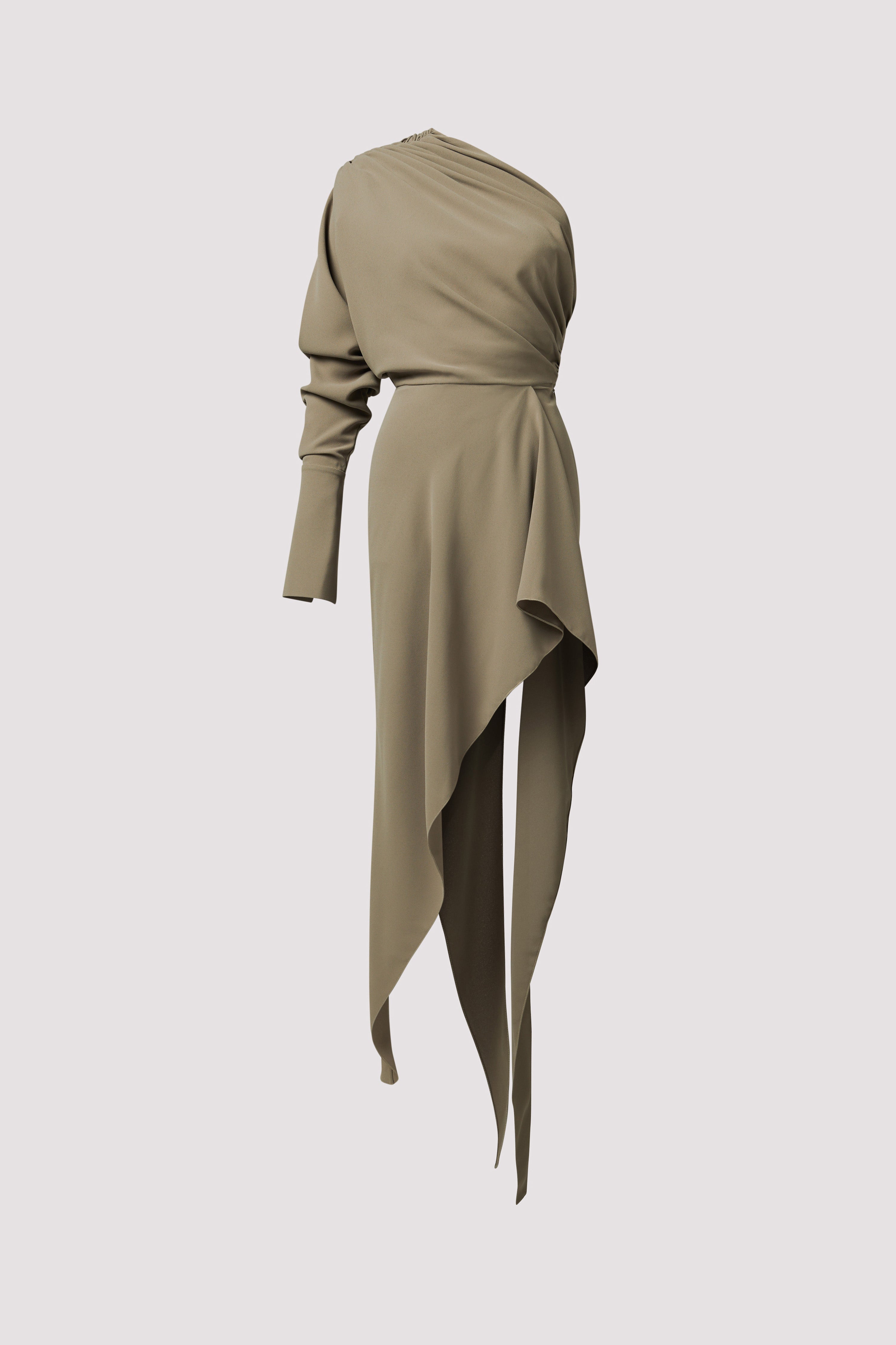 khaki asymmetric dress tropicana asymmetric dress main image 0