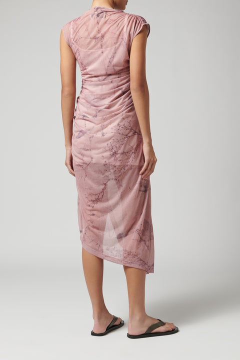 Pink Printed Plant Dye Dress