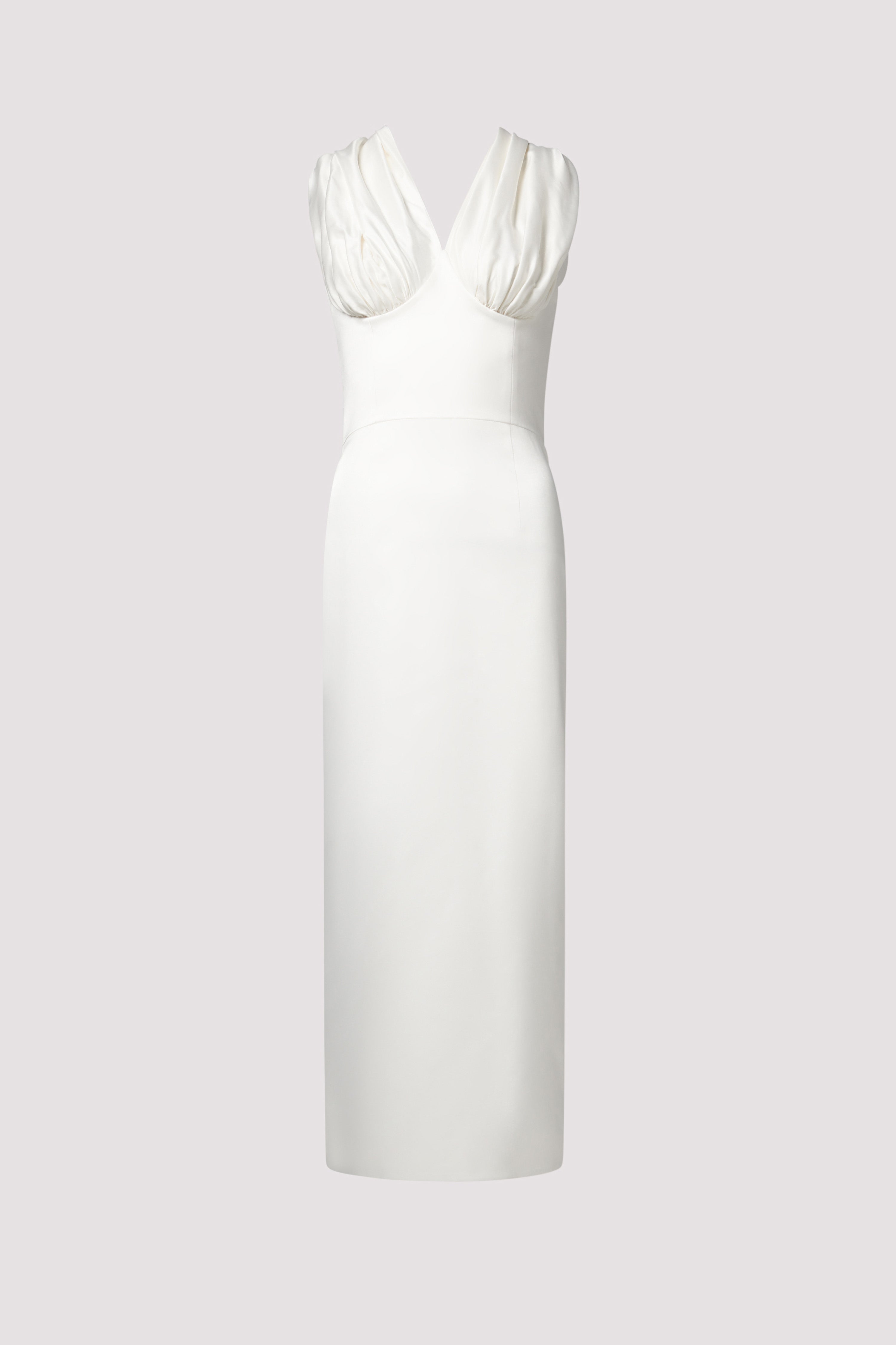 Aleksandre Akhalkatsishvili White Scarf Midi Dress White / M Aleksandre Akhalkatsishvili White Scarf Midi Dress White / M