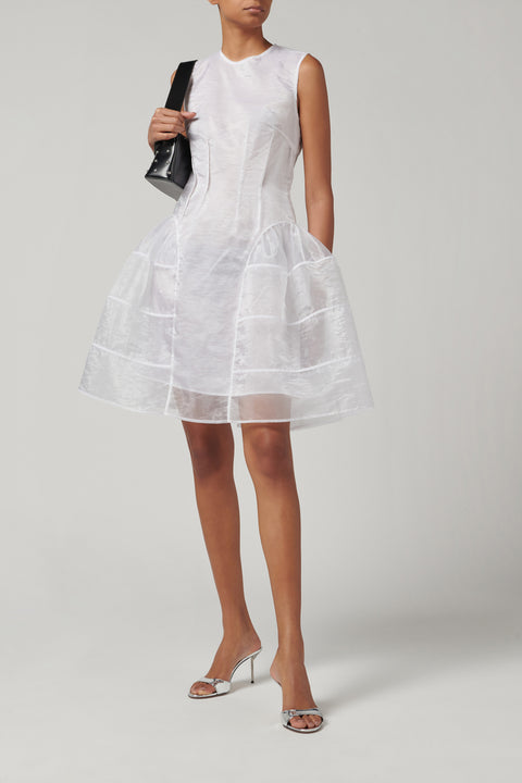 White Claudie Liquid Myrtia Dress