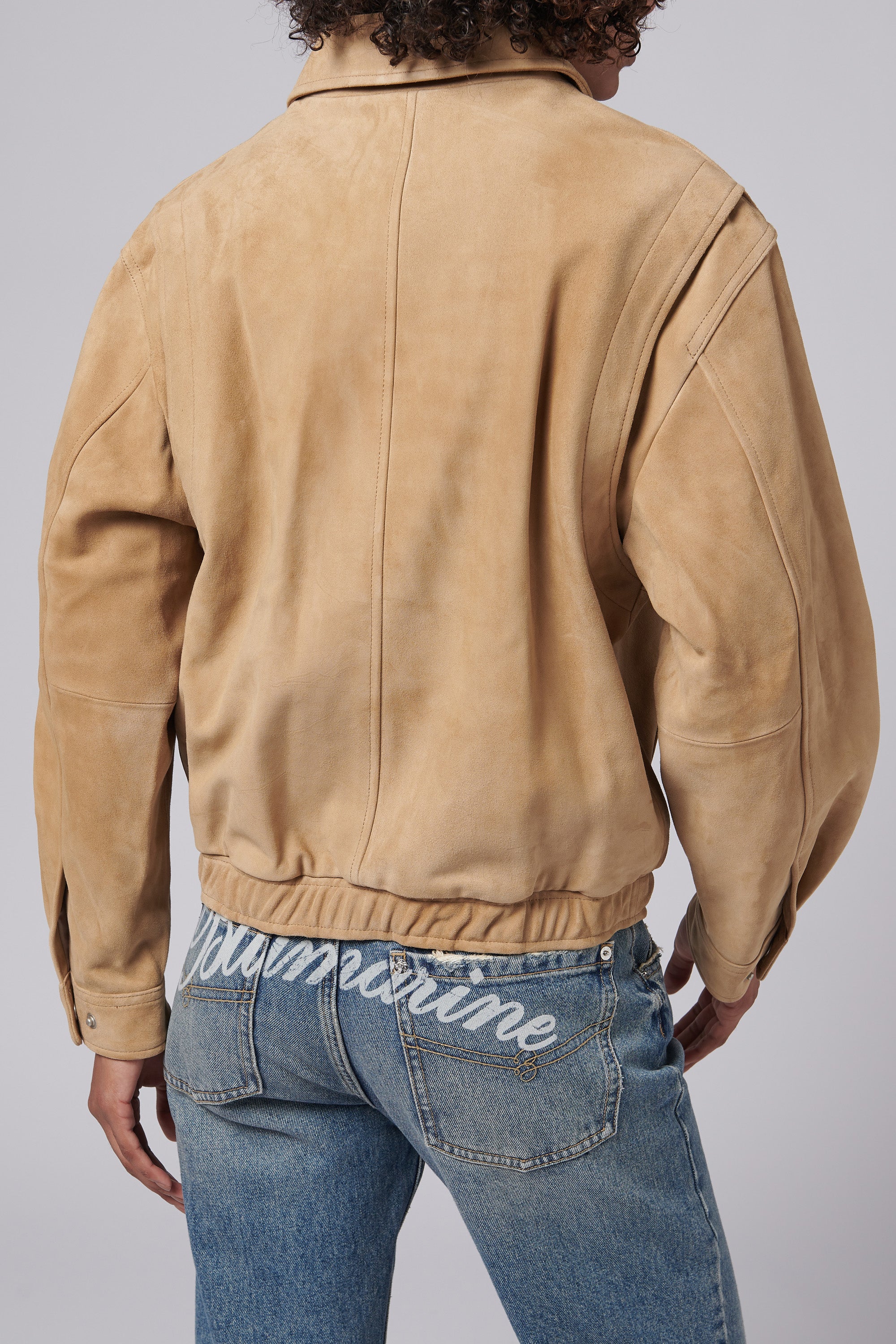 Dunst Beige Unisex Suede Drizzler Jacket
