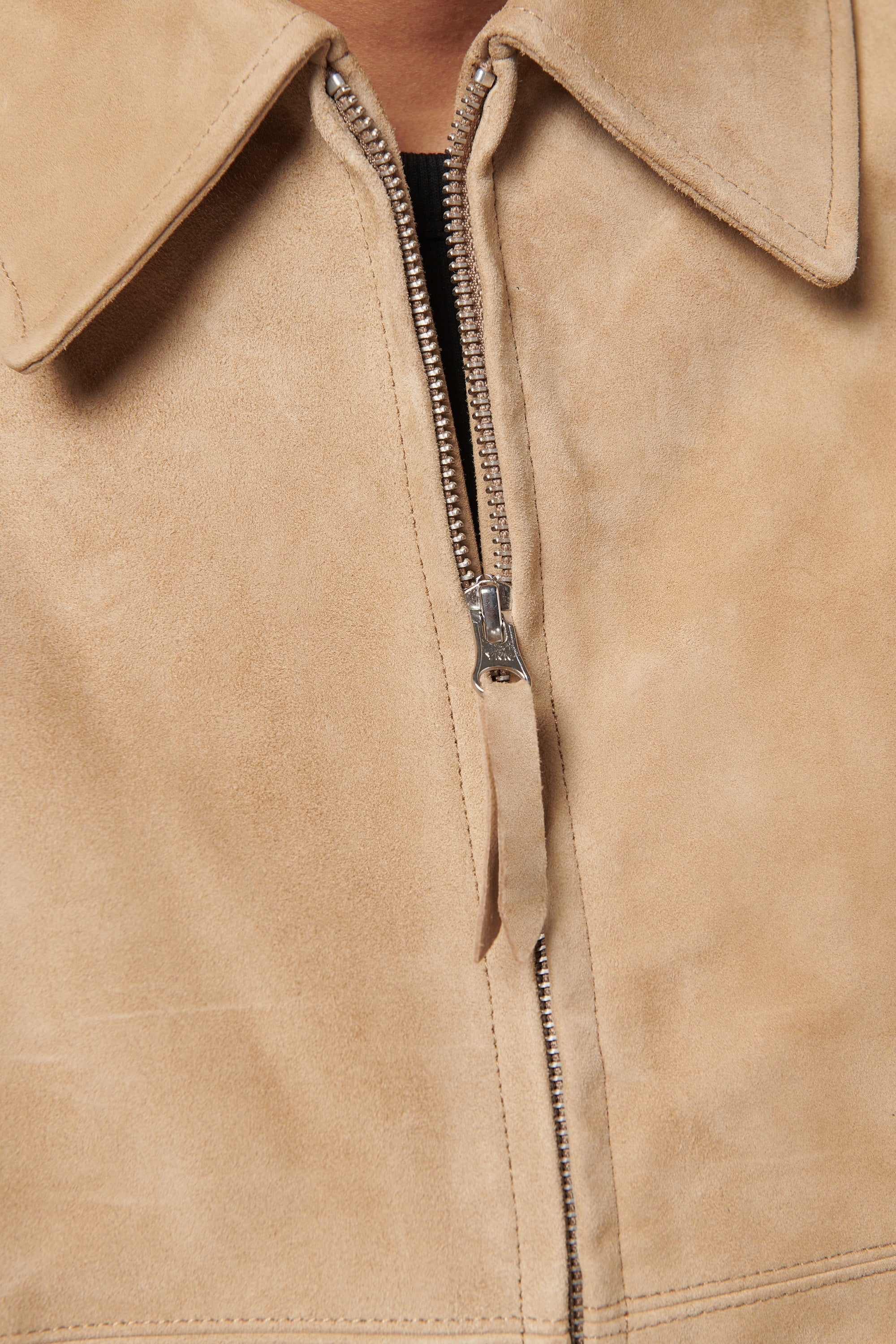 Dunst Beige Unisex Suede Drizzler Jacket
