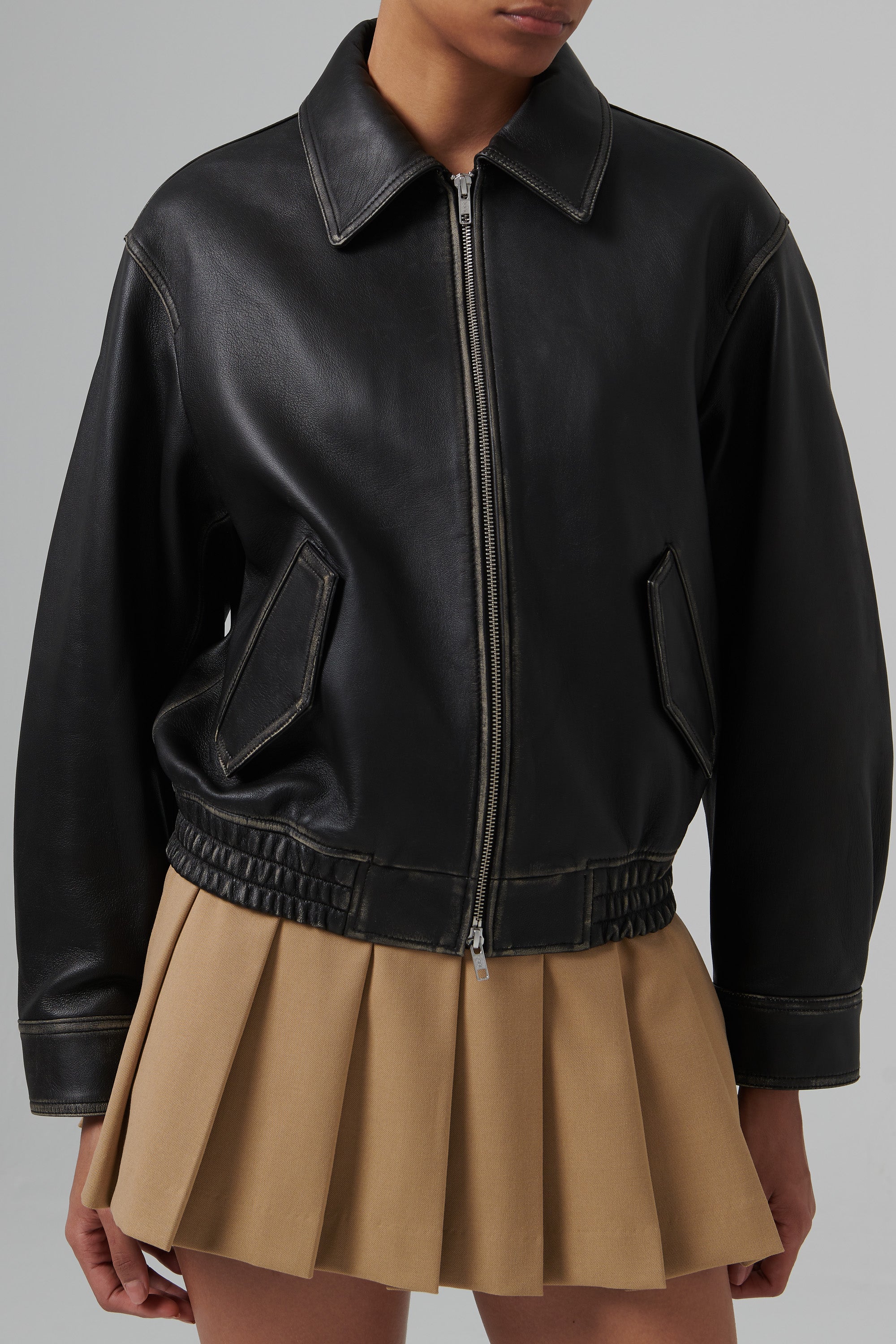 Dunst Black Unisex Leather Jacket
