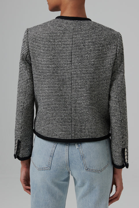Black Classic Boucle Tweed Jacket
