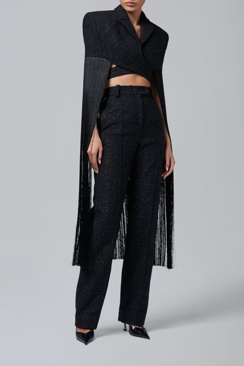Black Fringe Cape
