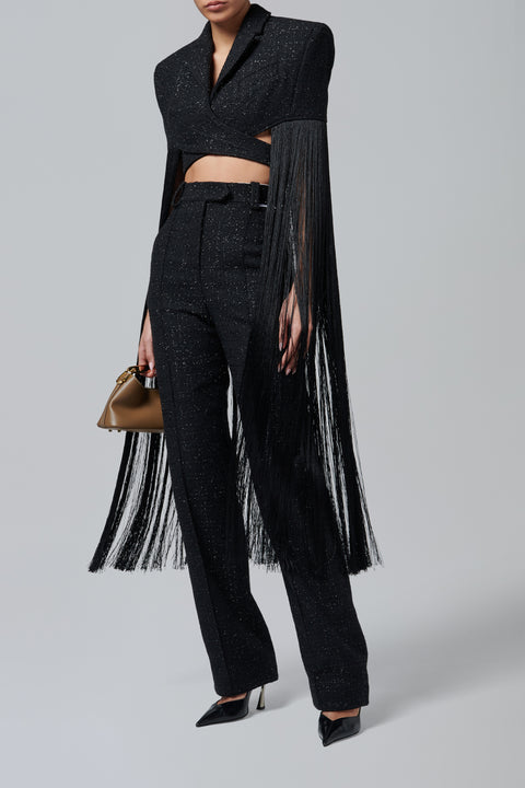 Black Fringe Cape