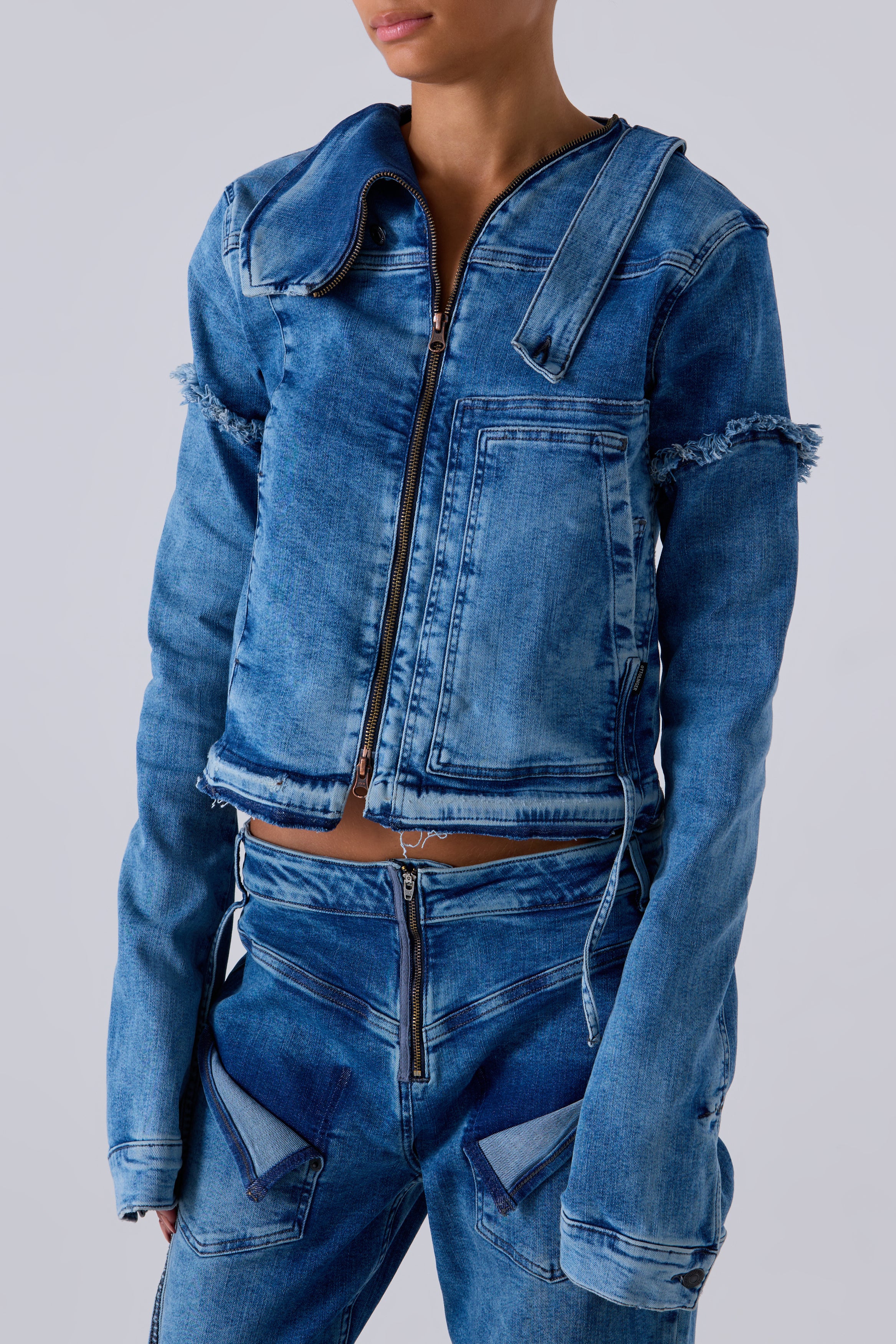 新品タグ付 ARULLE v-collar denim jacket v-collar denim jacket